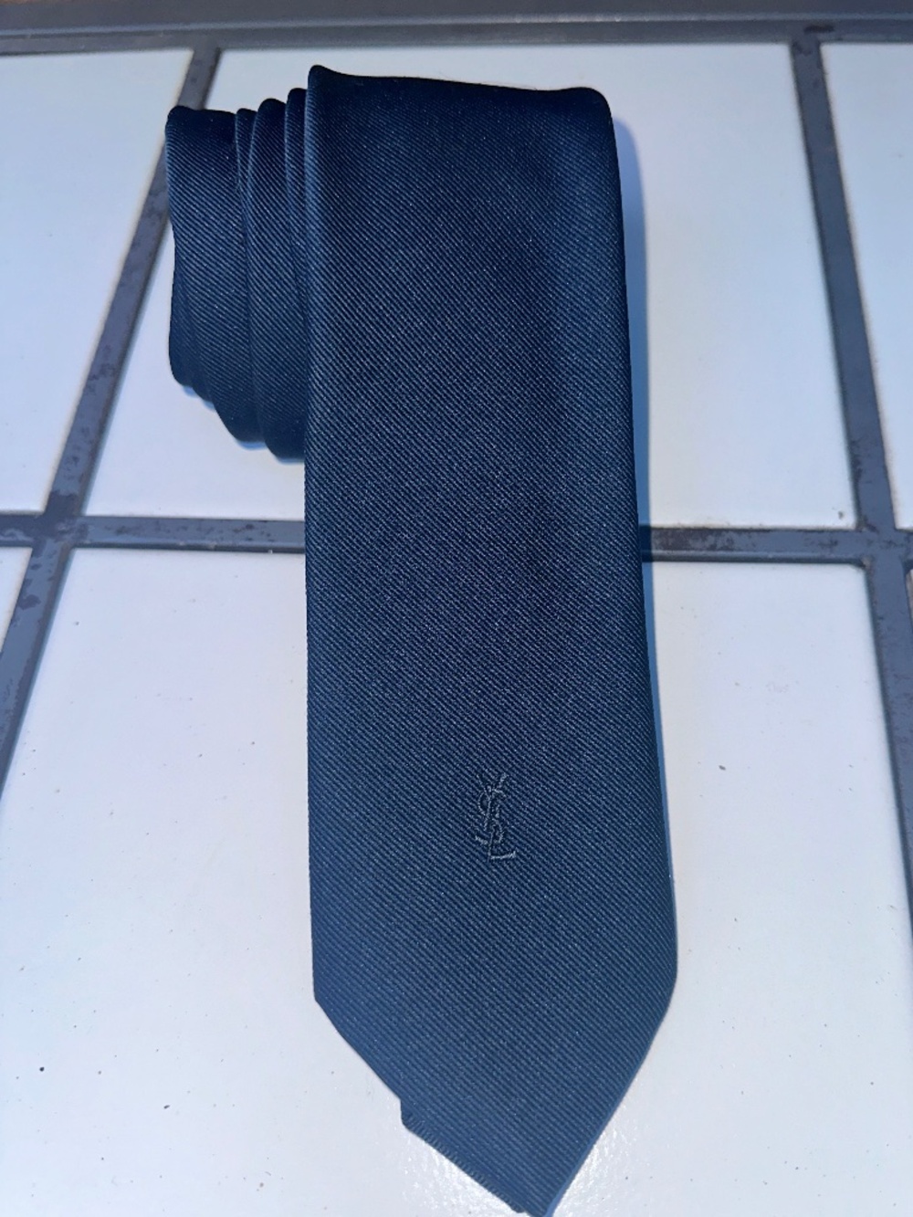 Vintage Yves Saint Laurent Navy Neck Tie